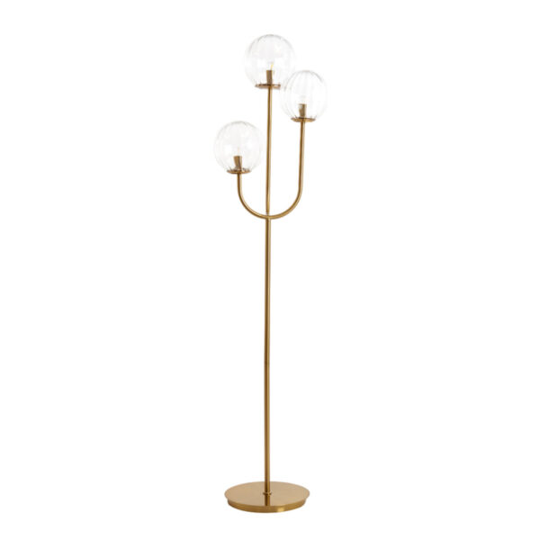 Gouden vloerlamp met glazen bollen Light & Living Magdala - H 162 cm