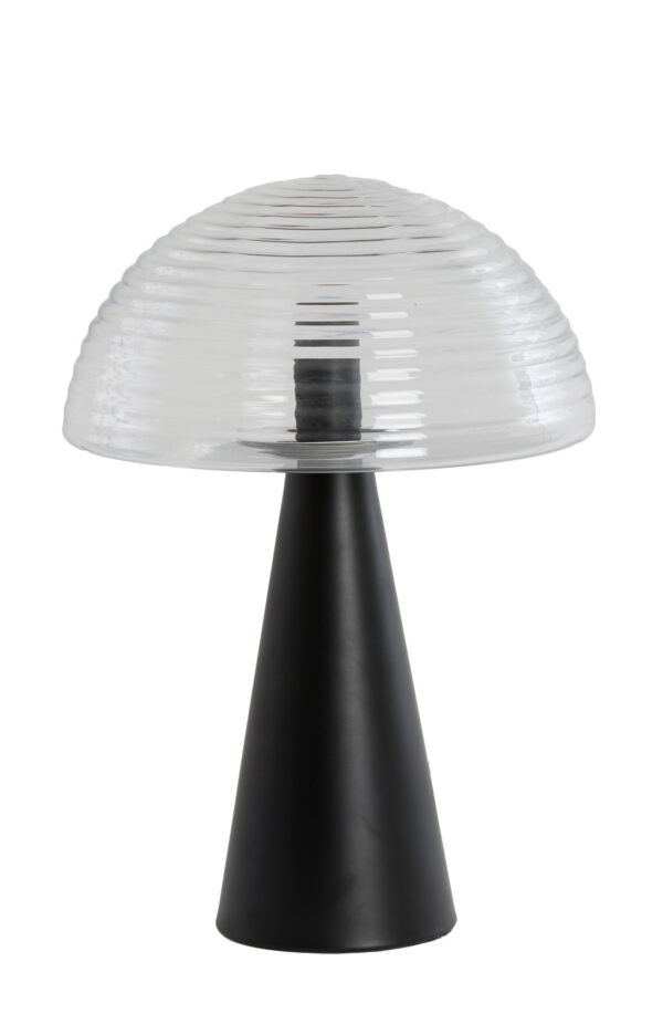 Glazen tafellamp metaal zwart Light & Living Mueda - H 43 cm - Image 2
