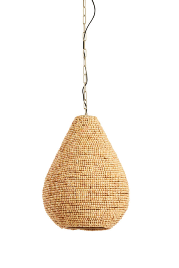 Natuurlijke kralen hanglamp Light & Living Kabinda - Ø 31 cm - Image 2