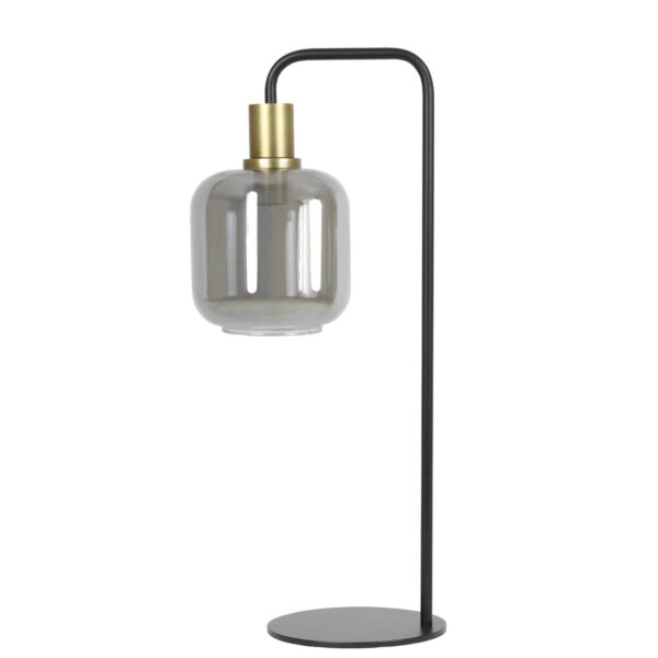 Glazen tafellamp met goudaccent Light & Living Lekar - H 58 cm
