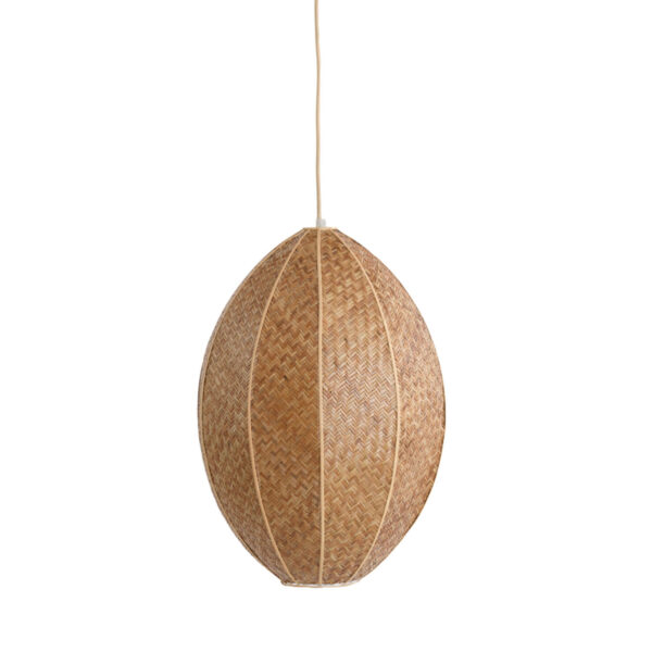 Eivormige rotan hanglamp naturel Light & Living Milatos - Ø 38 cm