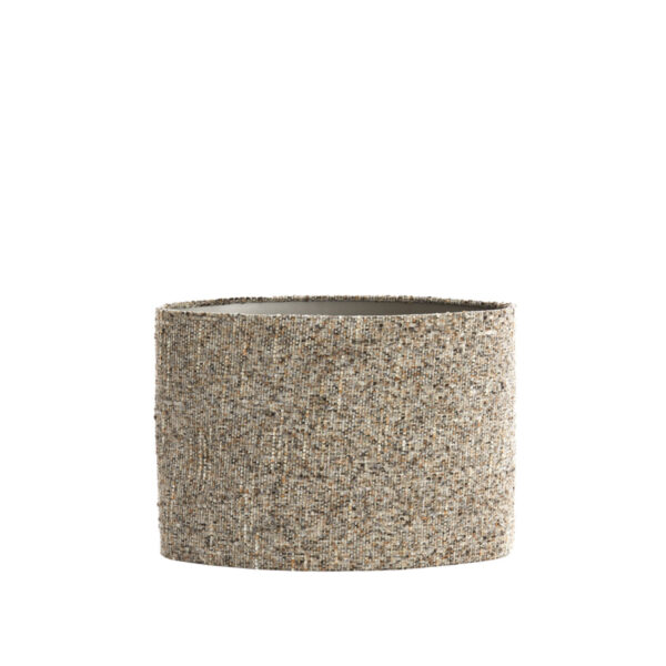Beige gestofde cilindervormige lampenkap Light & Living Osire - H 32 cm