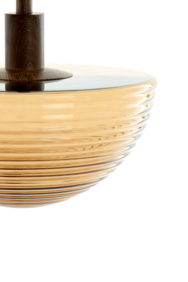 Vintage vloerlamp met amber glazen kap Light & Living Baylie - H 165 cm - Image 4