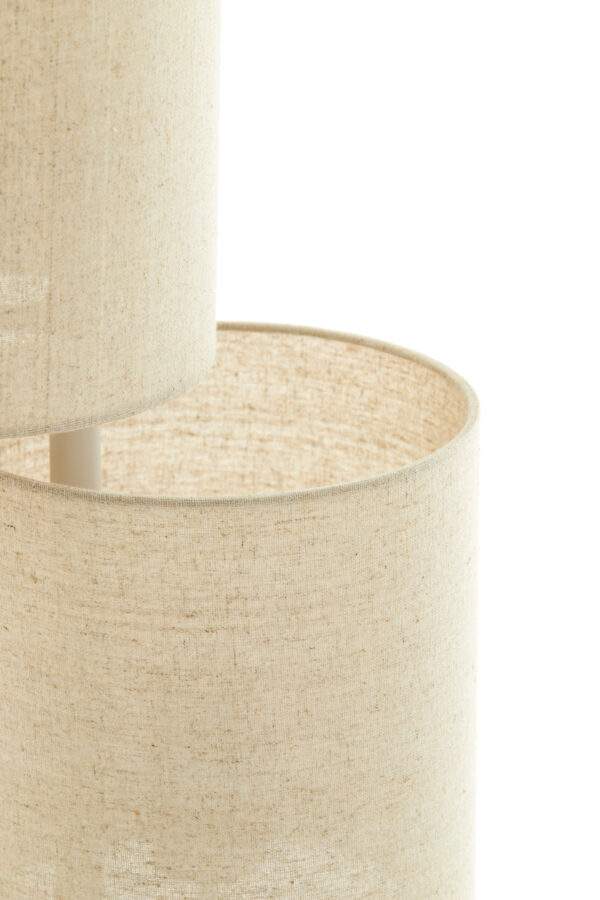 Bijzondere beigekleurige staande lamp met kapjes Light & Living Benigno - H 155,5 cm - Image 3