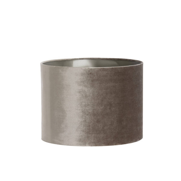 Fluwelen lampenkap taupe cilindervormig Light & Living Palata - Ø 40 cm