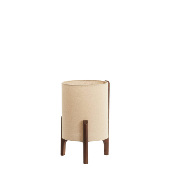 Cilindervormige stoflamp met beige kleur Light & Living Litto - H 33 cm