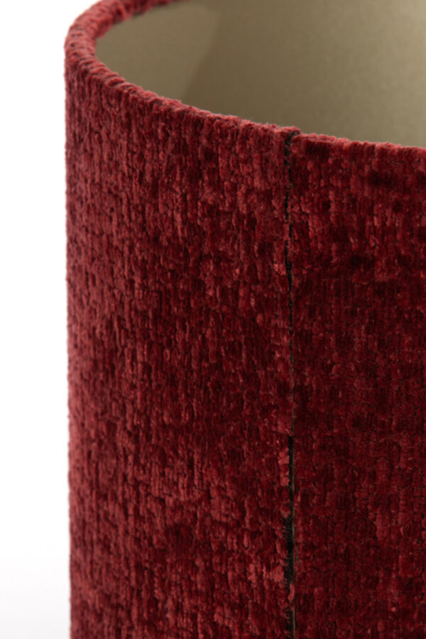 Rode fluwelen cilinderlampenkap Light & Living Ruby - Ø 30 cm - Image 7