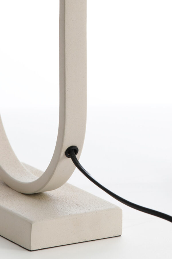Ovaalvormige witte lampenvoet Light & Living Jamiri - H 55 cm - Image 4