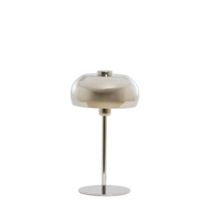 Metaalglanzende bureaulamp zilver Light & Living Surin - H 40 cm