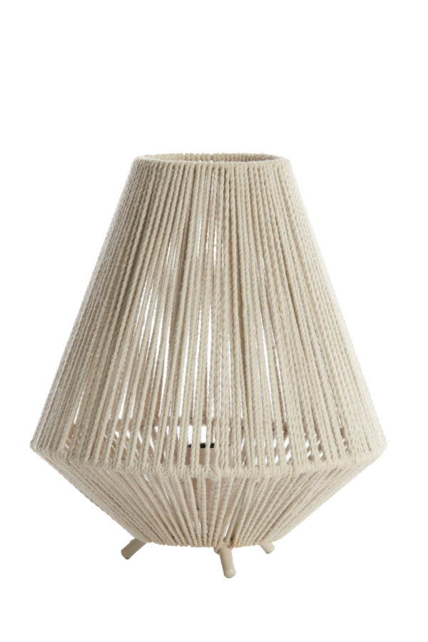 Beige tafellamp Light & Living Felida met touwdetails – H 32 cm - Image 2