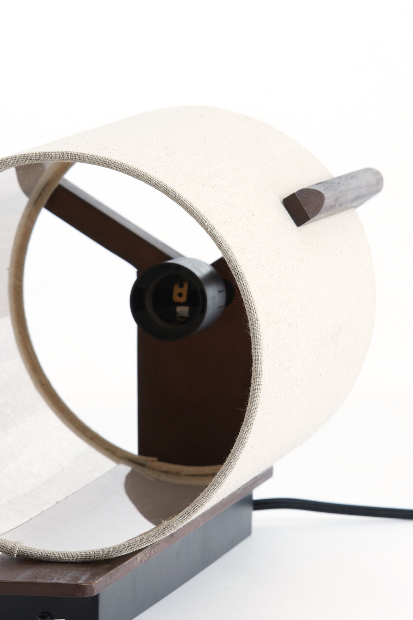 Stoffen lampenkap met hout Light & Living Litto - Image 5