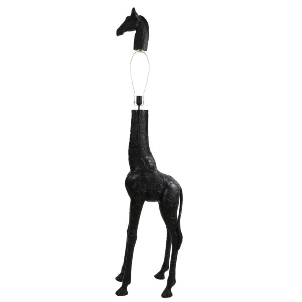 Zwarte grote giraffe vloerlamp Light & Living Giraffe - H 184 cm