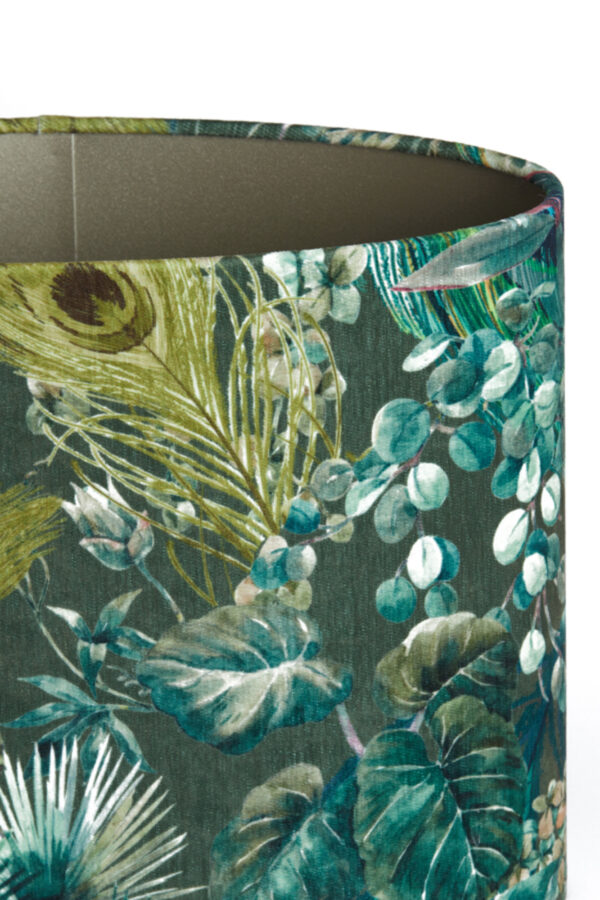 Groene lampenkap met bladeren decoratie Light & Living Xenia Flora - H 25 cm - Image 5