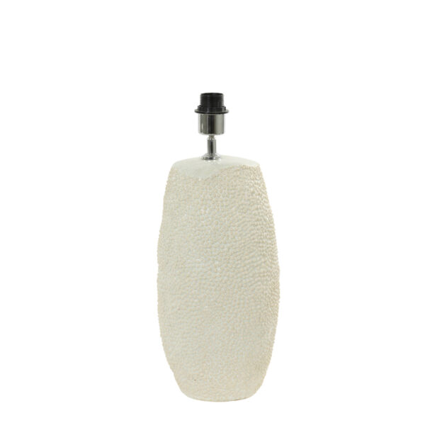 Geribbelde lampvoet beige Light & Living Kyara - H 51,5 cm