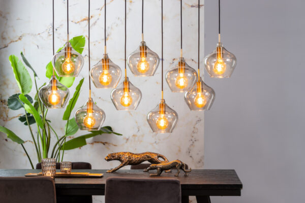 Glazen hanglamp met meerdere pendels Light & Living Rakel - B 124 cm - Image 4