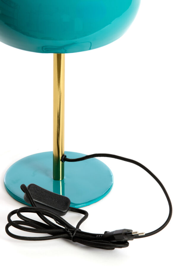 Turquoise tafellamp metaal goud Light & Living Surin - H 34 cm - Image 6
