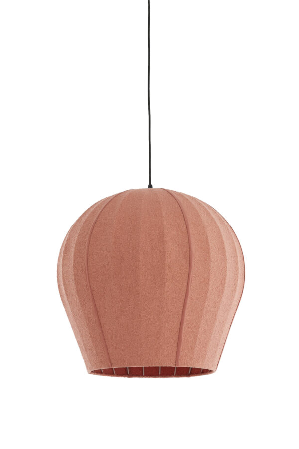 Roze bolvormige stoffen hanglamp Light & Living Zagori - Ø 44 cm - Image 2