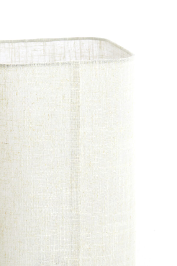 Tafellamp met rechthoekige lampenkap wit linnen Light & Living Wyn - H 50,5 cm - Image 4