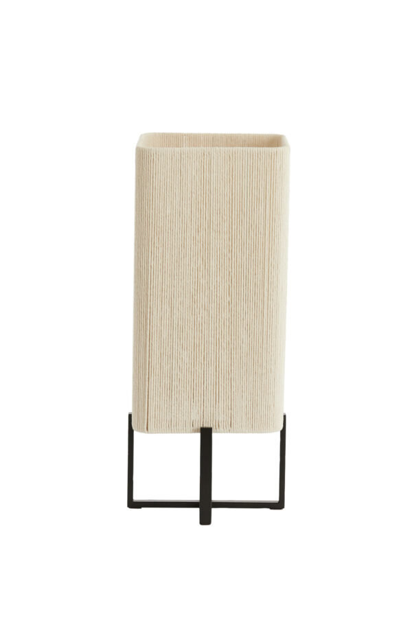 Beige vierkante schemerlampje stof Light & Living Wyn - H 50,5 cm - Image 2