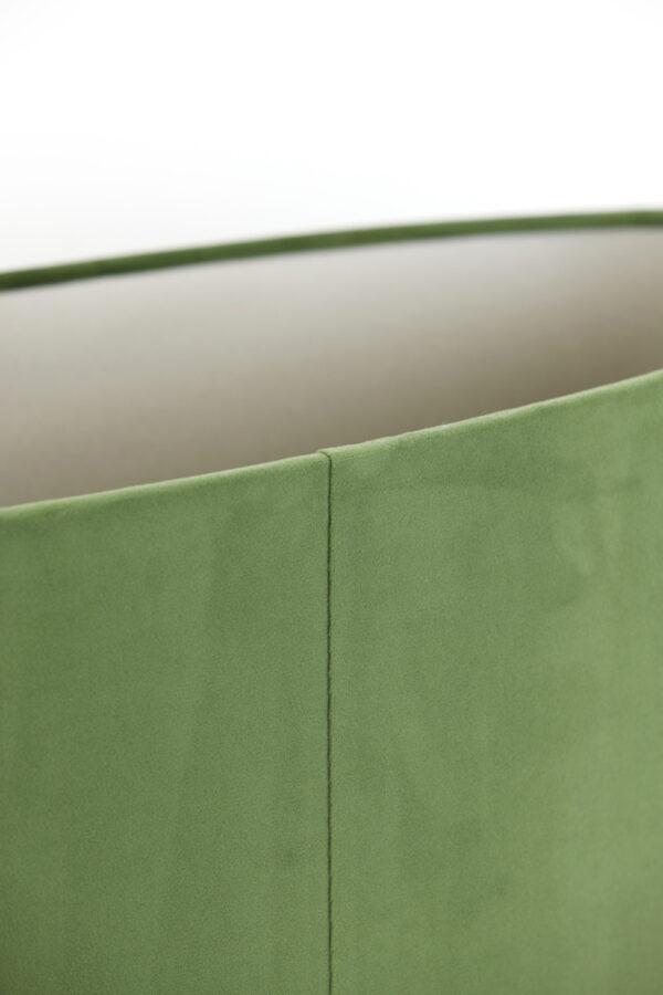 Cilindervormige lampenkap van groene stof Light & Living Velours - H 32 cm - Image 6