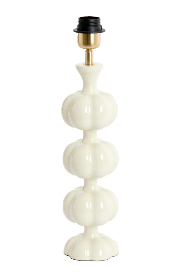 Lampenvoet witte bolletjes Light & Living Caldas - H 38 cm - Image 2