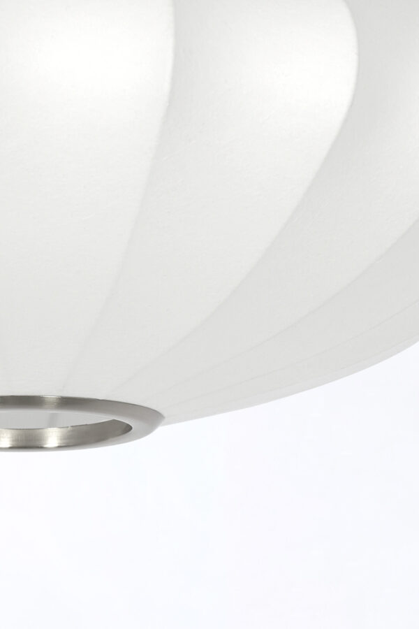 Plafondlamp ovaal van witte stof Light & Living Fay – B 50 cm - Image 3