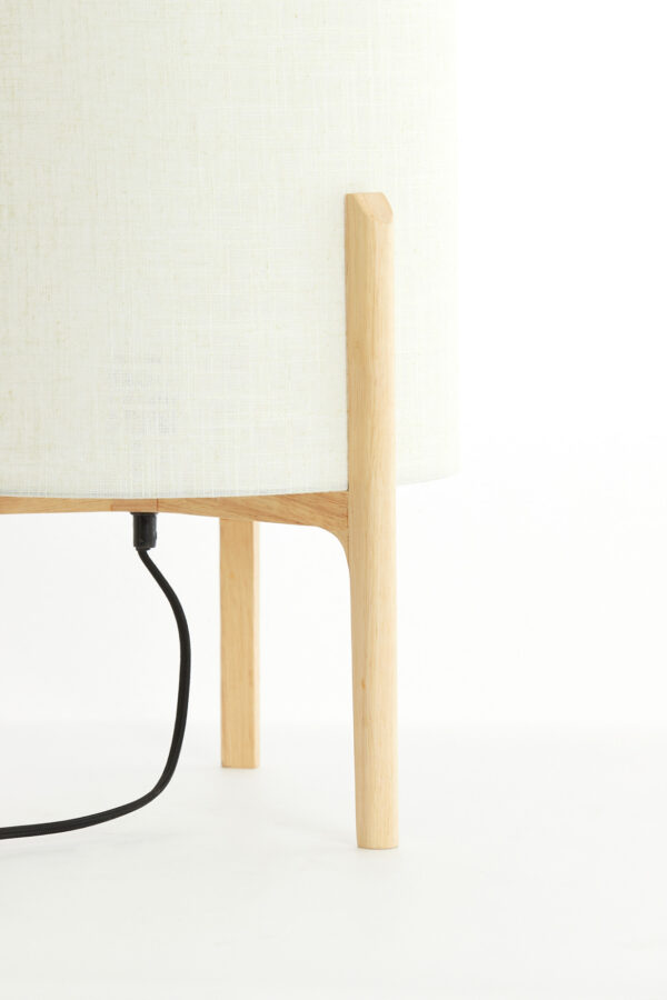 Beige stoffen cilindervormige tafellamp Light & Living Litto - H 58 cm - Image 6