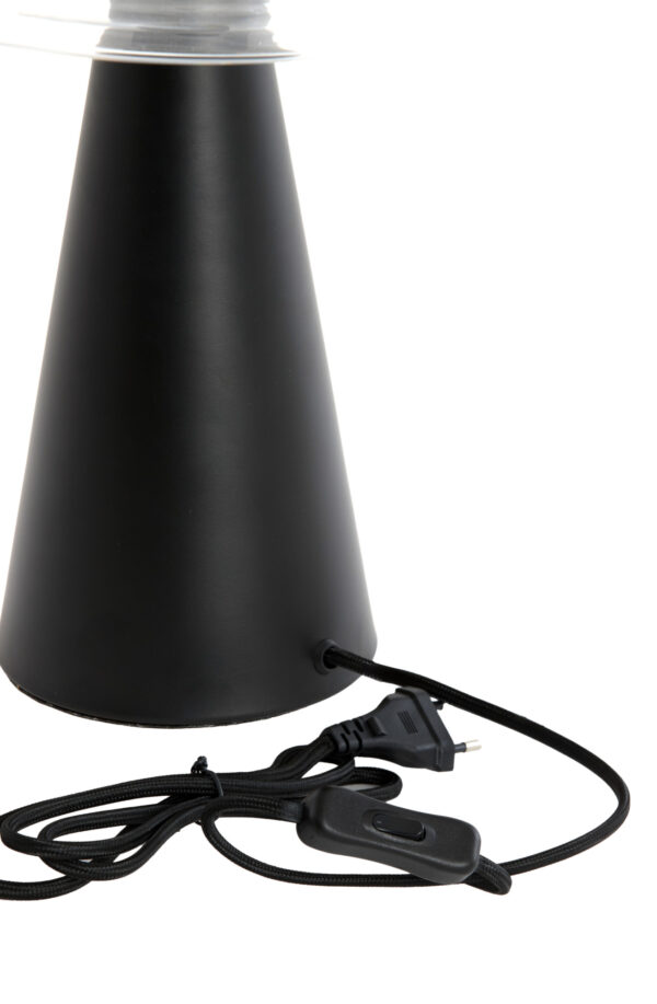 Glazen tafellamp metaal zwart Light & Living Mueda - H 43 cm - Image 4