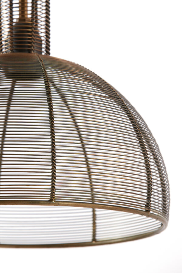Bruine rotan hanglamp met metalen frame Light & Living Tartu - Ø 28 cm - Image 3