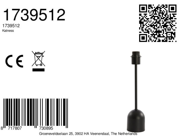 Zwarte lampenvoet metaal Light & Living Katness - H 41 cm - Image 7