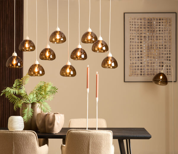 Gouden hanglamp met glazen koepels Light & Living Bisho - B 120 cm - Image 4