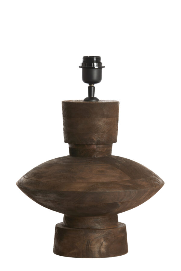Decoratieve houten lampenvoet in kleur Light & Living Fiera - H 31 cm - Image 2