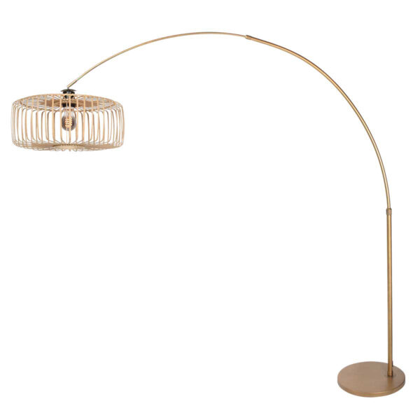 Bronze booglamp met naturelkleurige kap Steinhauer Sparkled Light - Image 2