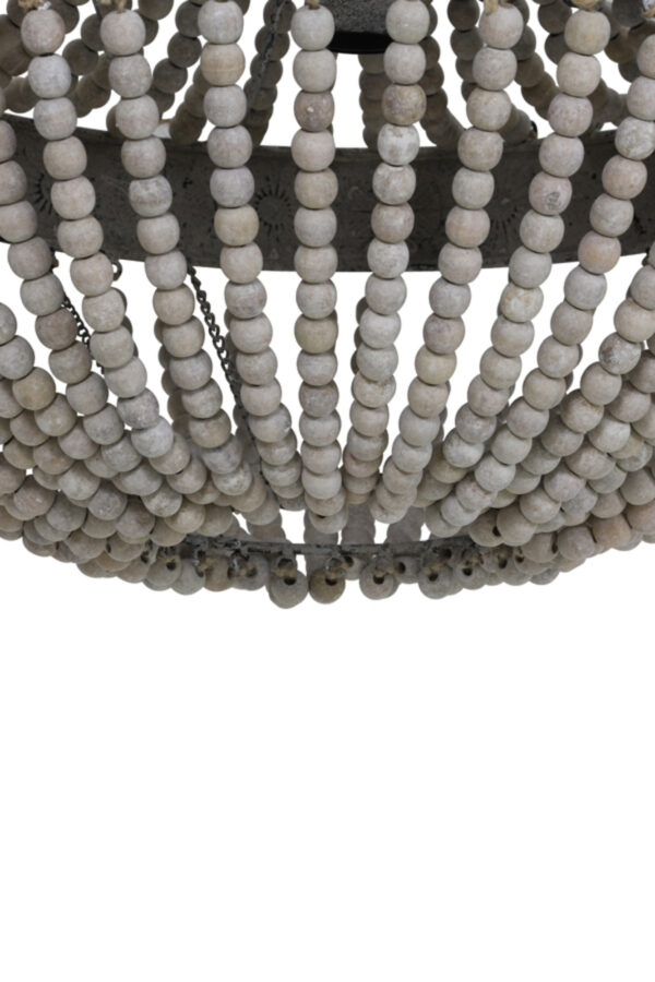 Naturel houten kralen hanglamp Light & Living Luna - Ø 35,5 cm - Image 7