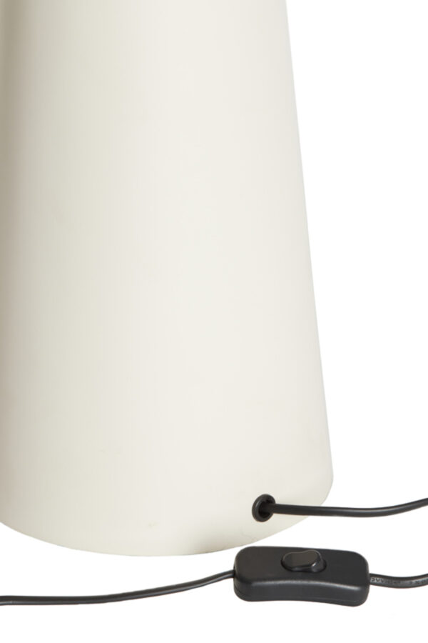 Witte conische tafellamp Light & Living Yelos – H 43 cm - Image 7
