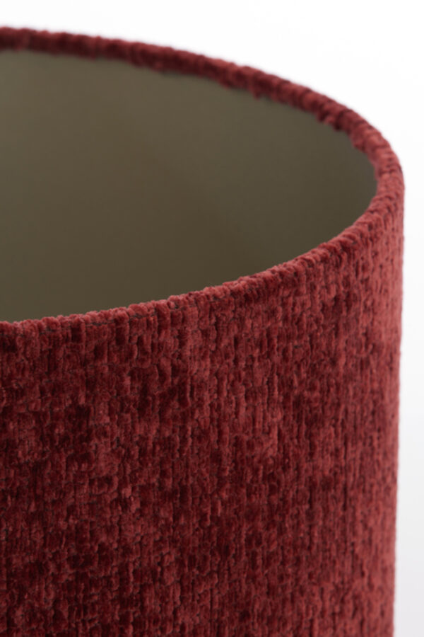 Rode cilindervormige stoffen lampenkap Light & Living Ruby - Ø 50 cm - Image 6