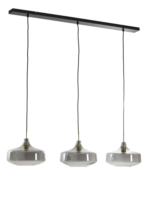 Grijze glazen hanglamp trio Light & Living Solna - B 120 cm - Image 3
