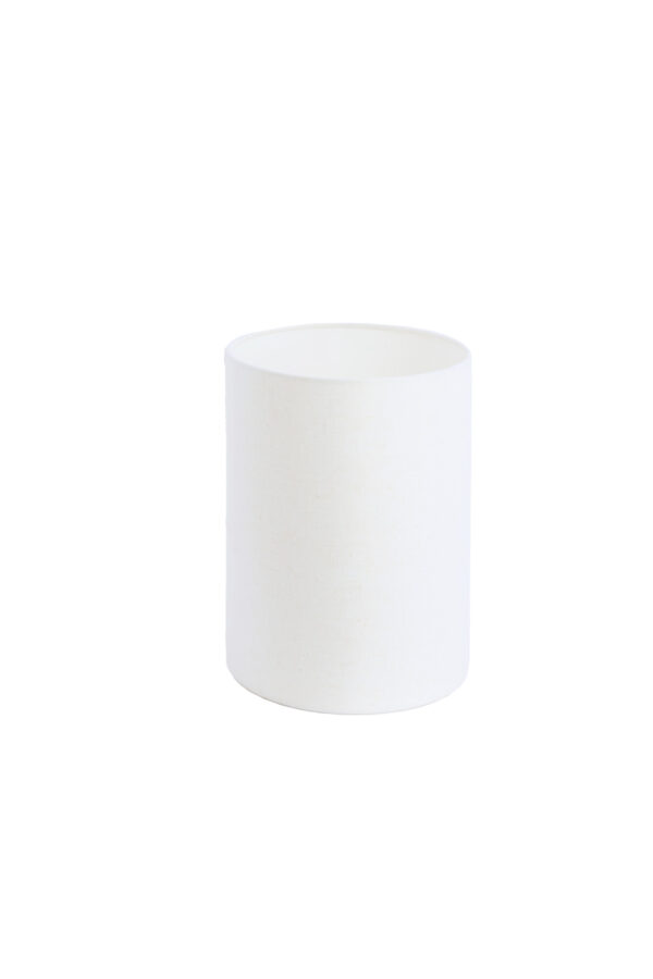 Witte stoffen lampenkap cilindervormig Light & Living Livigno - H 32 cm - Image 4