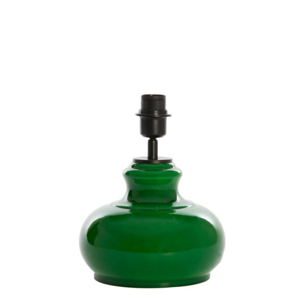 Groene glazen lampenvoet Light & Living Verde - H 28,5 cm
