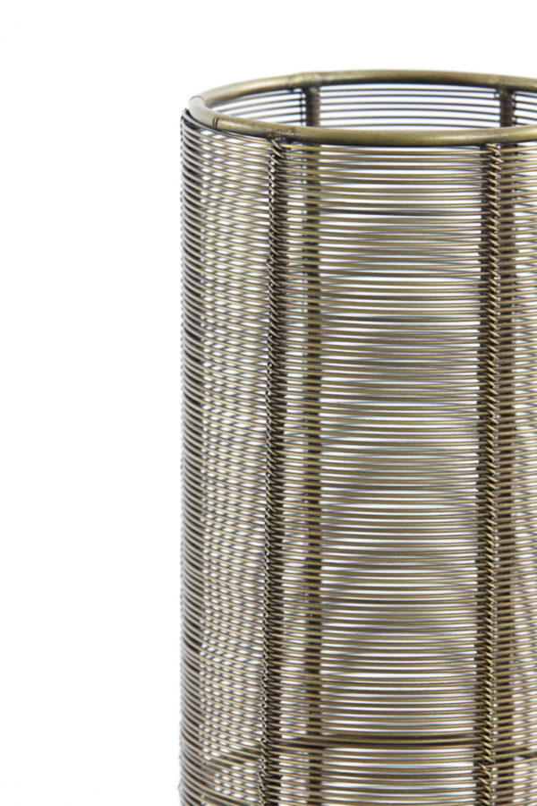 Metalen draadlamp cilindervormig goud Light & Living Lezuza - H 49,5 cm - Image 3