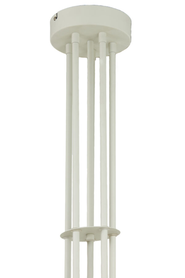 Vintage hanglamp in wit metaal Light & Living Hoodies - B 86,5 cm - Image 6