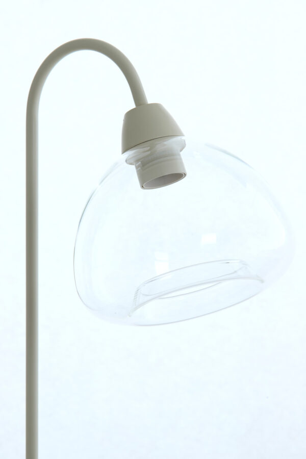 Glazen tafellamp metaalvoet Light & Living Bisho - H 61 cm - Image 4