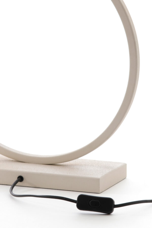 Ronde metalen lampenstandaard beige Light & Living Liva - H 53 cm - Image 7
