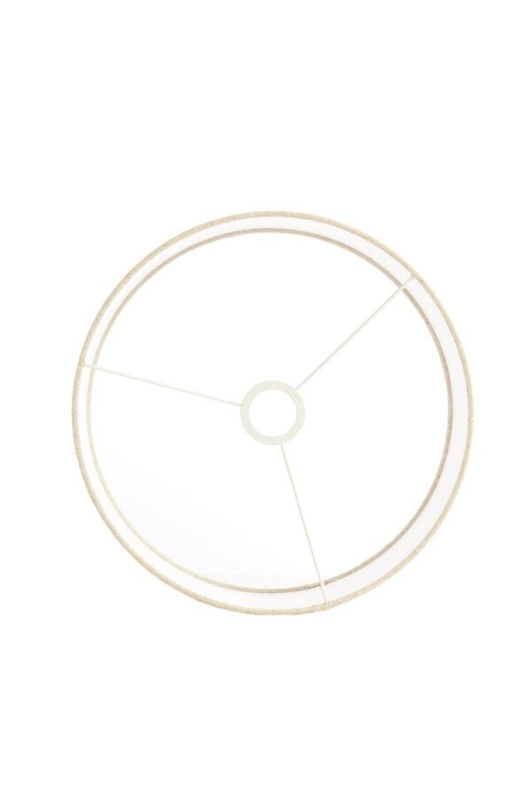 Cilindervormige stoffen lampenkap in beige Light & Living Livigno - Ø 35 cm - Image 3