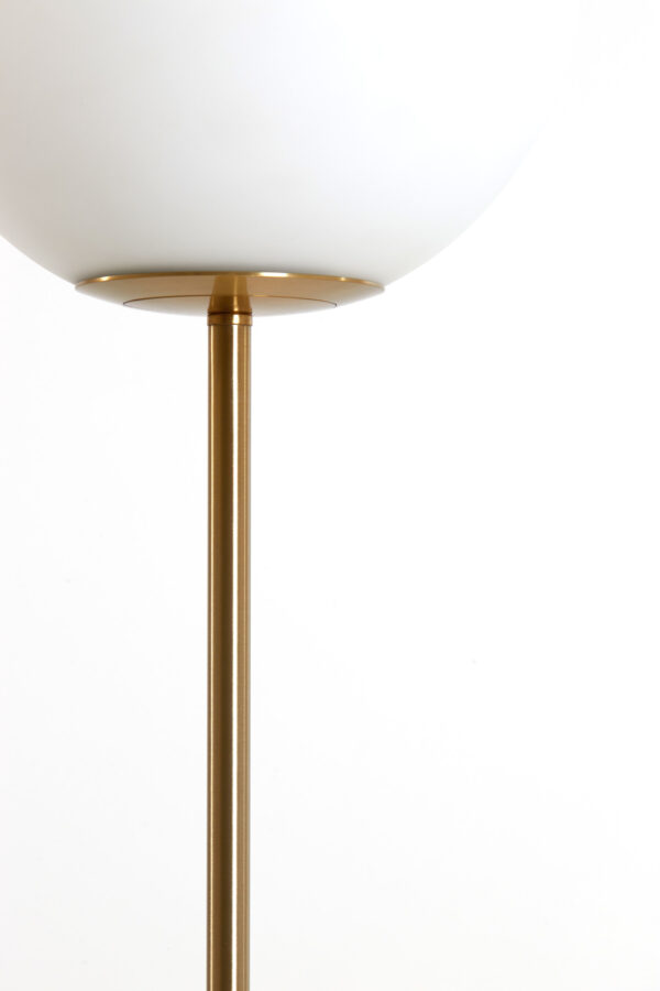 Klassieke vloerlamp met wit glazen bol Light & Living Medina - H 156 cm - Image 3