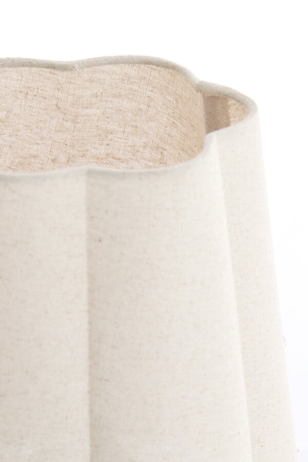 Ribbel-structur tafellamp in crème kleur Light & Living Musaby - H 50 cm - Image 3