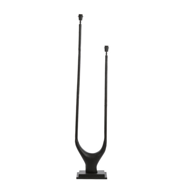 Zwarte lampvoet van metaal Light & Living Gavi - H 149 cm