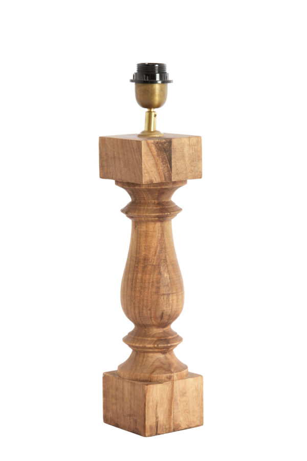 Houten lampenvoet rustiek ontwerp Light & Living Cumani - H 47 cm - Image 3