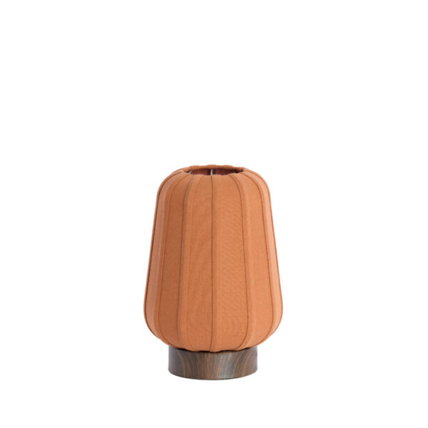 Oranje tafellamp kous-achtig textiel Light & Living Bibury - H 29 cm