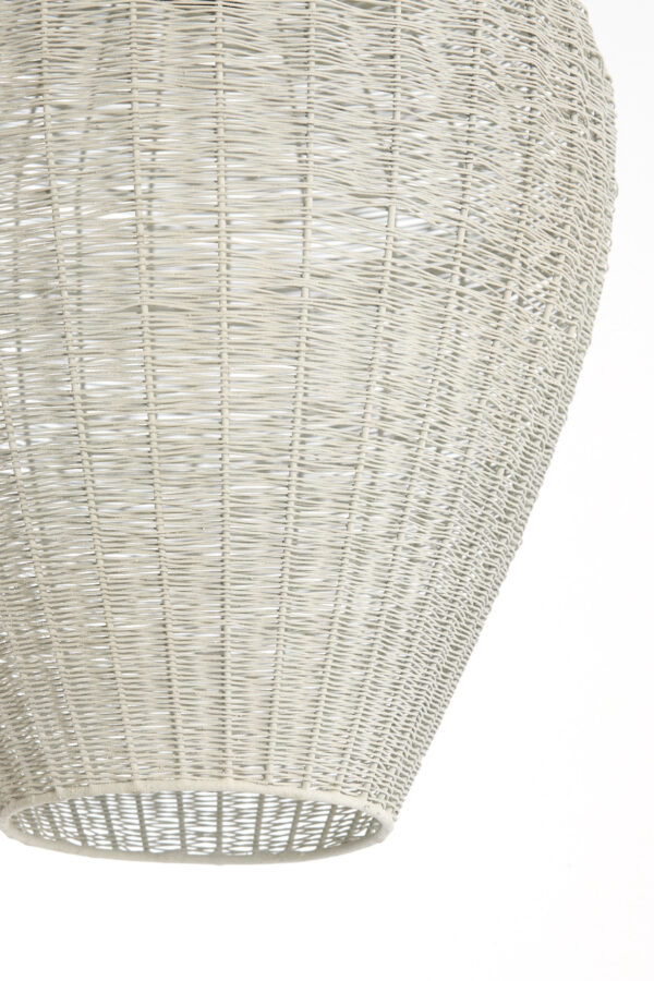 Witkleurige rieten hanglamp Light & Living Arriate - Ø 33 cm - Image 3